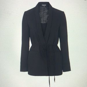 TOPSHOP Belted Tuxe Jacket Size 6